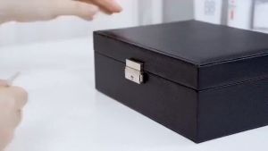 Mitch168 " 2# 2Layers Jewelry Box Travel Double Layer Leather Organizer Necklace Earring Ring Storage Box Women Gifts