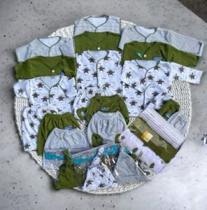 36 PCS SETELAN BAYI TOPI SARAKI BEDONG NEWBORN