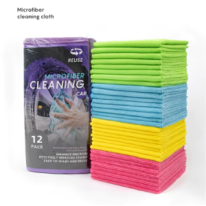 12pcs Non Scratch Microfiber Towel Multipurpose Household And Car Cleaning Cloth