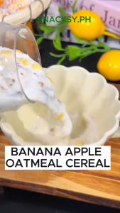 Instant Breakfast Oats Milk Fruit Mix Bananas Apple Oats Cereal Grain Porridge Healthy Snack Beverage Quick Meal Supplement 500g