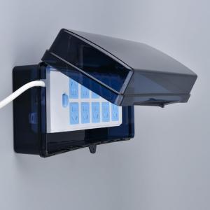 Waterproof Outdoor Socket Cover with Lock Electrical Safety Box for Extension Cord Board Weatherproof Rainproof Black Box