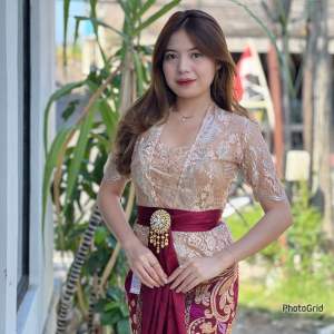 ATASAN KEBAYA METALIK PENDEK - KEBAYA BROKAT BALI