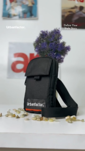 DUOS BLACK |ManNeedMe x URBAN| Tas Selempang Pria Tas Handphone Sling Bag