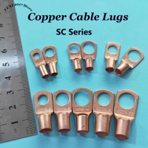 5/10PCS Copper Lugs Ring Wire Connectors Bare Cable Electric Crimp Terminal SC4-4/6 SC6-6/8 SC10-6/8 SC16-6/8/10 SC25-8/10