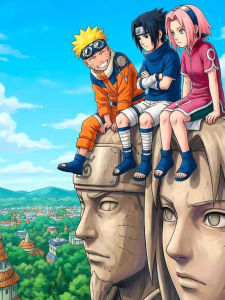 Bandai | Oil Painting By Numbers Anime N-Naruto Characters Home Decor Modern Wall Decor for Living Room Bedroom Perfect Gift No Frame
