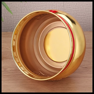 3.7Inch Hiolo Tempat Bakar Dupa Hio Kuningan Emas Kecil Keberuntungan Fengshui Cina