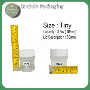 [50 PIECES PER SOLD] Peanut Jar white & Red Cap  Organiser By Drakes Packaging Supplies