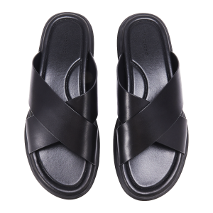 Leather Non-slip Elegant Slippers Top Grade Cowhide Vamp Soft Shoes Mens Daily Wear Comfortable Sandals