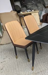 Ghế ăn Monet không tay LACASA  bọc da Pu chân sắt sơn tĩnh điện. Nhập khẩu cao cấp hiện đại căn hộ chung cư nhà phố