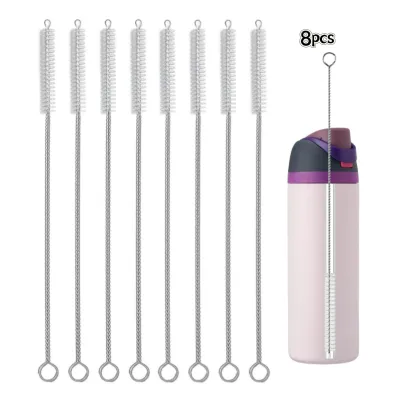 8 pcs long straw cleaning brush for straws water bottles nipple cups tubes or hummingbird feeder cleaning