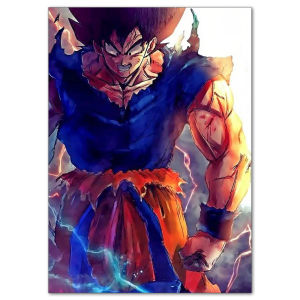 Bandai | 5D DIY Anime Diamond Art Dragon Ball Full Diamond Mosaic Cross Stitch Super Saiyan Art Living Room Decor Painting for Adults