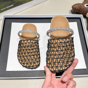 Water Drill Fishnet Breathable Woven Sandals for Girls