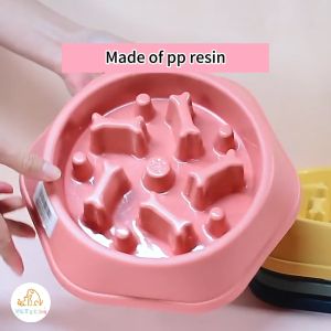 【PETZOOM】Dog bowl anti choking slow food bowl small and medium-sized dog feeder basin cat food basin dog food anti overturning pet products