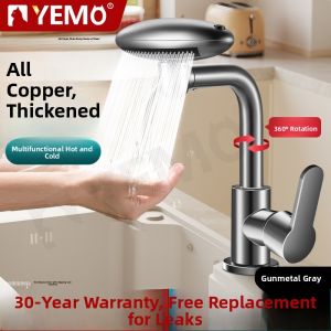 YEMO | Cold & Hot Dual-Use Kitchen Faucet with Swivel Function Copper Material for Home Use