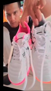 Sepatu Futsal Zestien Draak White Pink Premium LNZD005