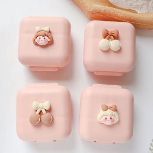 Portable Mini Cute Medicine Box Vitamin Storage Organizer Waterproof Sealed Compartmentalized Drug Tablet Case Personal Size