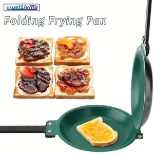 JustLiving 1PC Stainless Steel Double Pan: The Perfect Pancake Maker & Nonstick Easy To Flip Pan