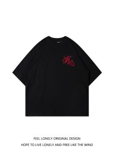 Áo Thun Cotton Tay Ngắn Dáng Rộng Phong Cách Mỹ Dành Cho Nam Và Nữ Mùa Hè Mới Về Thời Trang Đa Năng in Chữ Cotton Nguyên Chất