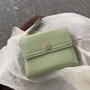 Ví Nữ Đơn Giản Phong Cách Mới Nhỏ Gọn Đựng Thẻ Học Sinh Đựng Tiền Đa Năng Ngắn Gọn Ví Da Tổng Hợp Thời Trang Thu Đông