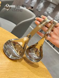 PINSHANGZUO | Thickened Deep Heat-resistant Spoon 316 Stainless Steel Long Handle