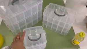 Hộp nhựa 3 tầng 18 ngăn C84 hộp đựng đồ tiện dụng TTNTC84