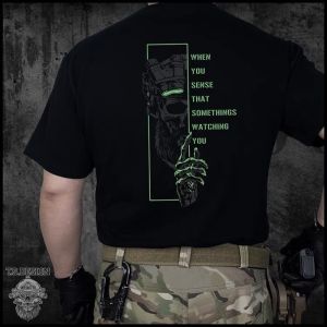 Mens Navy SEAL Tactical Cotton T-Shirt Military Fans PVS18 Night Vision Gauge Printed Short Sleeve T-Shirt Summer Casual Top