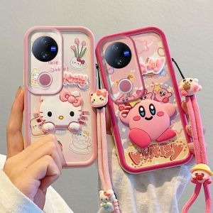 ปลอกอ่อน VIVOV50 VIVO V50 5G น่ารัก Colour Graffiti เคสโทรศัพท์รูปการ์ตูน3มิติพร้อมตุ๊กตาสายคล้องป้องกันเลนส์ฝาครอบหลังซิลิโคน2025