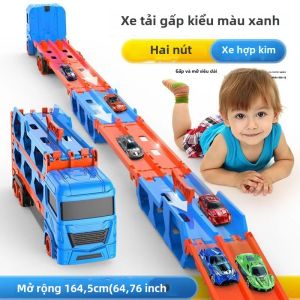Xe Tải Vận Chuyển Ô Tô Cỡ Lớn Có Đường Gấp Dành Cho Trẻ Em Bộ Đồ Chơi Xe Đua Bao Gồm Tính Năng Lưu Trữ Lý Tưởng Cho Bé Trai Từ 4-12 Tuổi