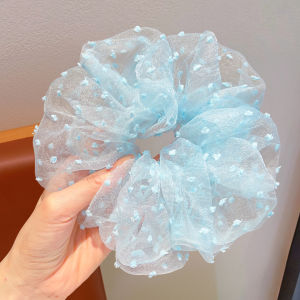 ENEN | Korean Style Polka Dot Mesh Hair Scrunchie