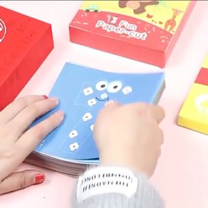 96Page DIY Fun Paper Cutting Toys For Kids Handmade Early Educational Toy With Free Safety Scissor