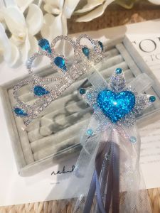 Crown Fairy Wand Ice And Snow Original Elsa Princess Diamond Magic Wand Childrens Hair Accessories Tiara Fairy Wand Princess