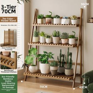 YONGJUE | Balcony and Living Room Dedicated Stepladder Foldable Plant Stand