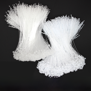 Plastic Tag Hanging Cord Mother Buckle Label Line Clothing Tag Cord Hand-Punching Glue Pin Round/Sharp Head Black/White/Transparent/Orange