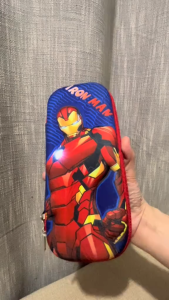 3D Pencil Case for Childrens Kids crayon case-Spider Man/Iron Man Pattern-With interlayer