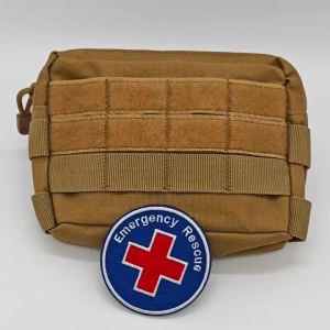 Emergency Rescue Red Cross Embroidered Patch Medical First Aid Tactical Military Morale Badge DIY For Backpack Jacket Vest Cap
