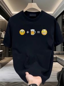 Áo Thun Nam Tay Ngắn Cotton Phong Cách Mỹ Mùa Hè in Họa Tiết Vải Cotton Dáng Rộng Cổ Tròn Thời Trang