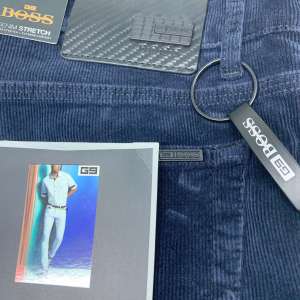 Celana Pria Corduroy Blue Stretch Ori-ginal Boss Biru - Regular Fit Kordoray #Celanapriacodoray #celanaboss#Corduroy