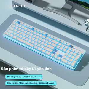 LANGTU | Bộ Bàn Phím và Chuột Cảm Giác Cơ Im Lặng