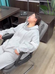 HYD0 Computer Chair For Home Office Chair Bean Bag Reclinable Armchair Boss Desk Chair Elderly Seat Plaid Long-Sitting Chair H6789