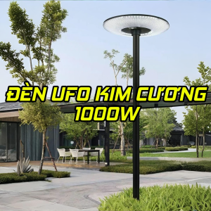 Đèn năng lượng mặt trời 1000W cao cấp UFO đĩa bay sáng trên 12h Chính Hãng Mifidi Solar tấm pin Mono siêu to - BH VIP 2 năm miễn phí tận nhà