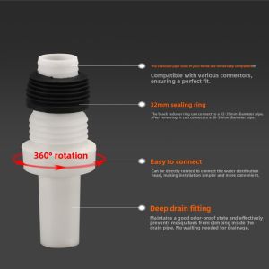 90 Degree Drain Pipe Elbow Connector for Washing Machine
