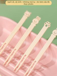 TAFUMAN | Bộ Đũa Trúc Dùng Một Lần Cấp Thực Phẩm cho Trái Cây Tráng Miệng An Toàn cho Trẻ Em