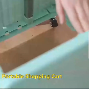 Trolley Box TB1 Hot Sale Supermarket Collapsible Portable Plastic Boxes Foldable Storage Shopping Carts Trolleys Grocery Folding Steel