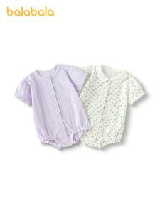 balabala Newborn Clothes Baby Romper Triangle Cotton Two-Piece Summer 2025