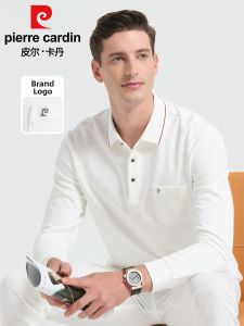 Pierre Cardin | Áo Polo Dài Tay Phù Hợp Mùa Thu cho Nam Trung Niên từ Modal và Cotton