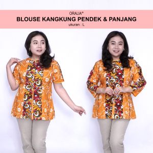 Blouse Big Size Wanita Atasan Batik Jumbo LD 140 S-M-L-XL-2L-3L-4L-5L-6L-7L Model Blus Jumbo Kerja Batik / Blus Batik Big Size Formal / Pakaian Kekinian Kantor Seragam Formal / Pakaian Batik Super Big Kerja Wanita Bahan Katun Terbaru Modern