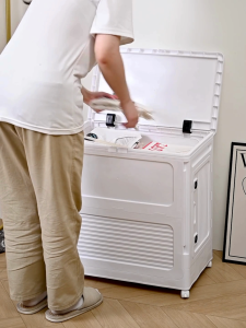 Z-Gadget⚡Large Storage Cabinet Clothing Storage Organizer Transparent Storage Box with Lid & Dual Opening Door Foldable Wardrobe Storage Box Organizer