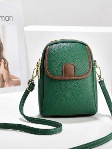 Trendy Mini Ladies Crossbody Bag Summer 2024 Soft Leather Single Shoulder Mobile Phone Bag Stylish Vertical Shape Fashionable