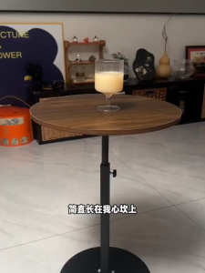 RoundCoffee Center Table for Living Room High Bar Table Adjustable Dining Table Side Table ﻿