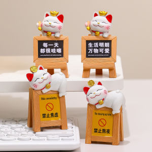 Cute Blackboard Cat Desktop Decoration Creative Office Desk Accessories Healing Cartoon Decorations Gifts for Birthday